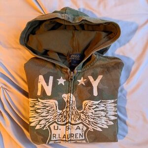 Polo Ralph Lauren Boys Camo Zip Up Hoodie